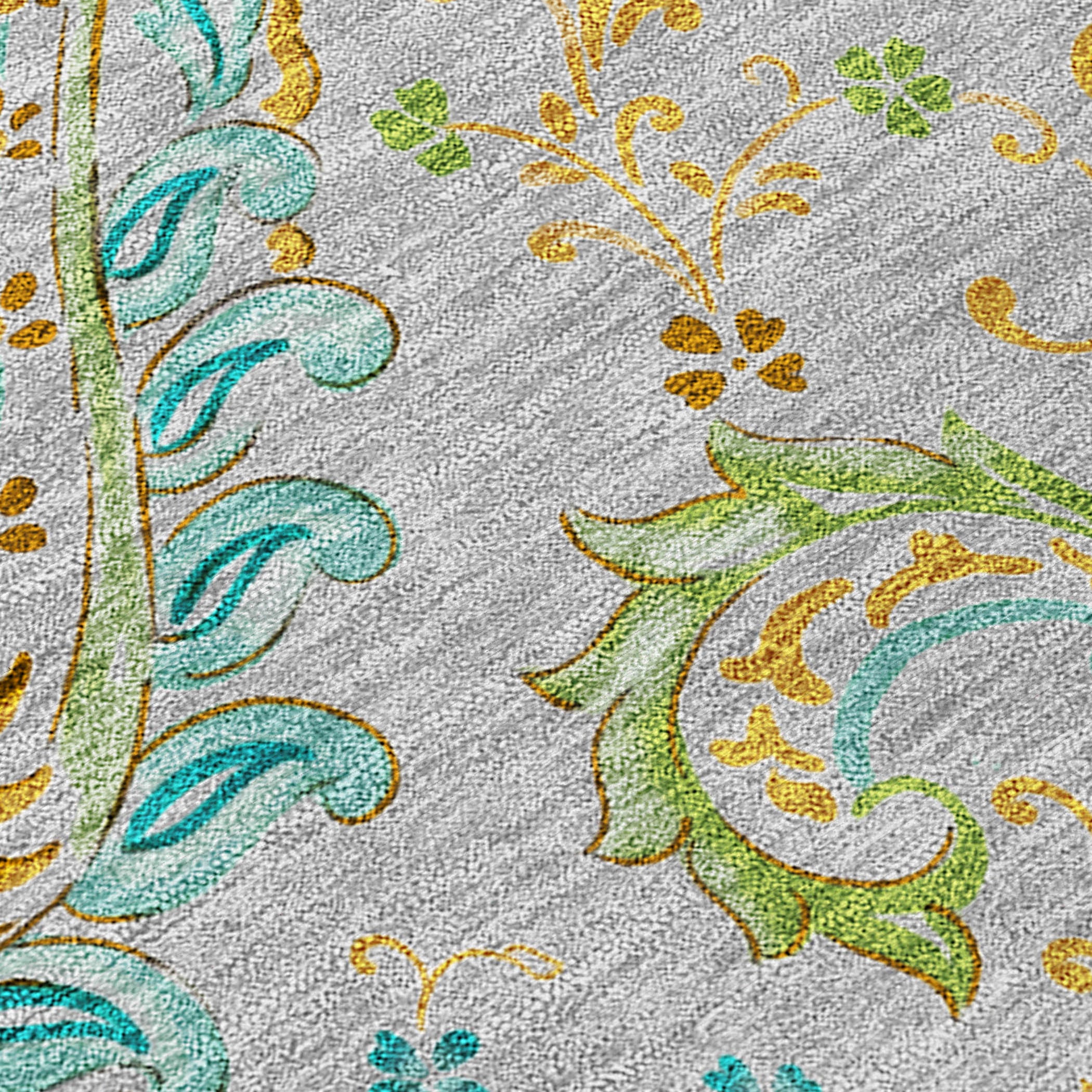 Stylish and Stain-Resistant Washable Outdoor Area Runner Rug with Paisley Pattern - Perfect for Spaces with Kids and Pets