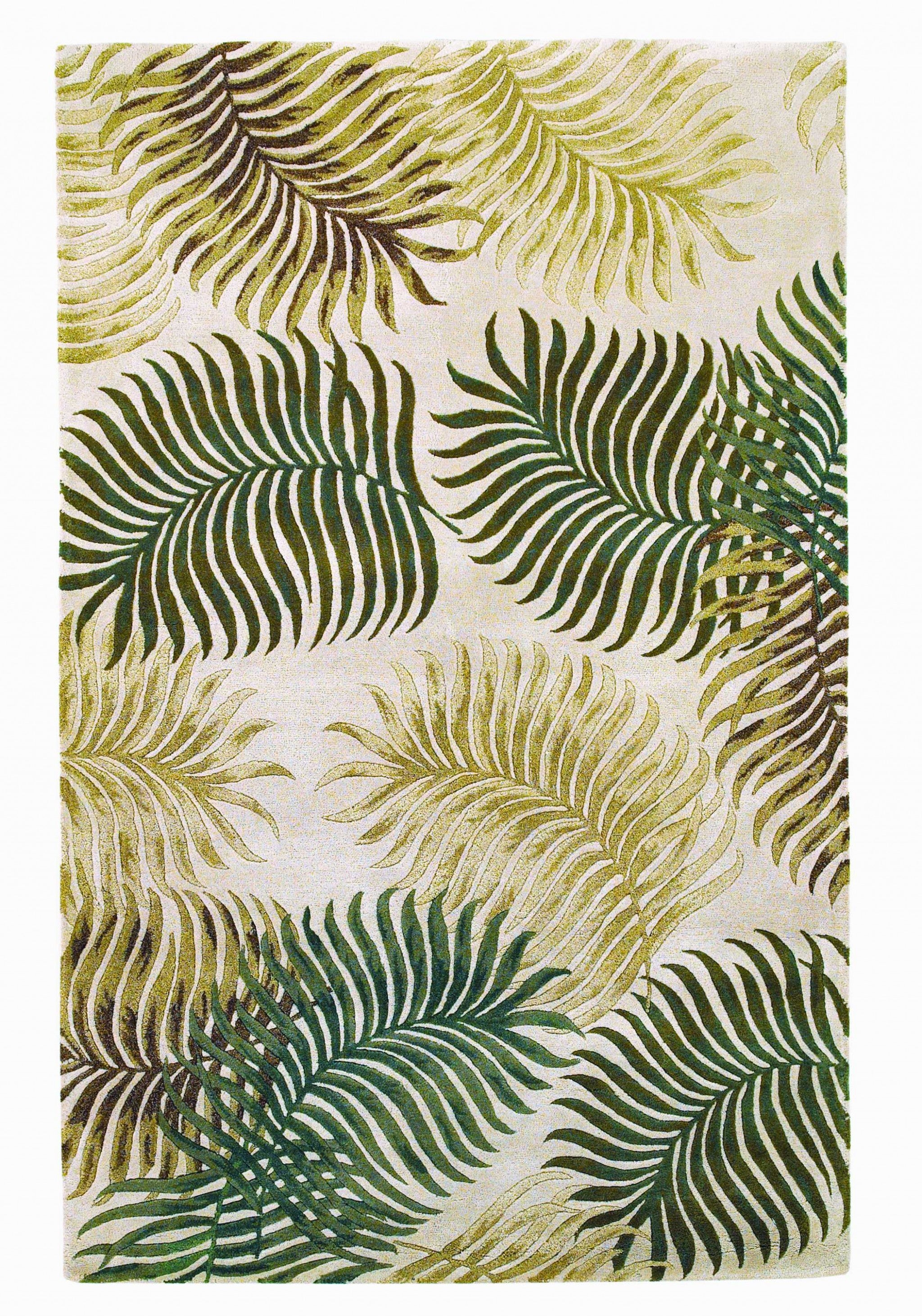 Exquisite Hand-Tufted Wool Area Rug Featuring a Natural Fern Pattern to Effortlessly Enhance Your Home Decor