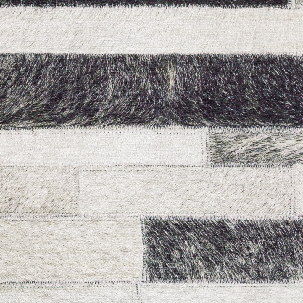 Stylish Geometric Area Rug Runner with Gray, Brown, and Ivory Design - Stain Resistant, Ideal for Homes