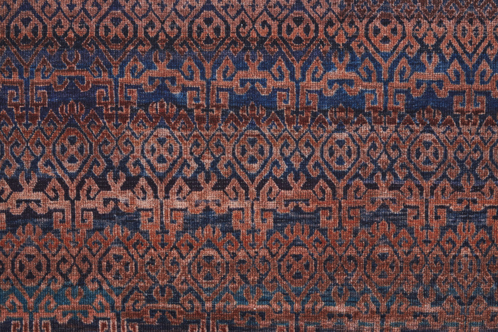 Vibrant Red, Brown & Blue Floral Power Loom Area Rug for Cozy Home Decor