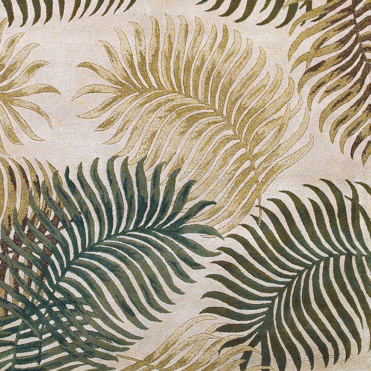 Exquisite Hand-Tufted Wool Area Rug Featuring a Natural Fern Pattern to Effortlessly Enhance Your Home Decor