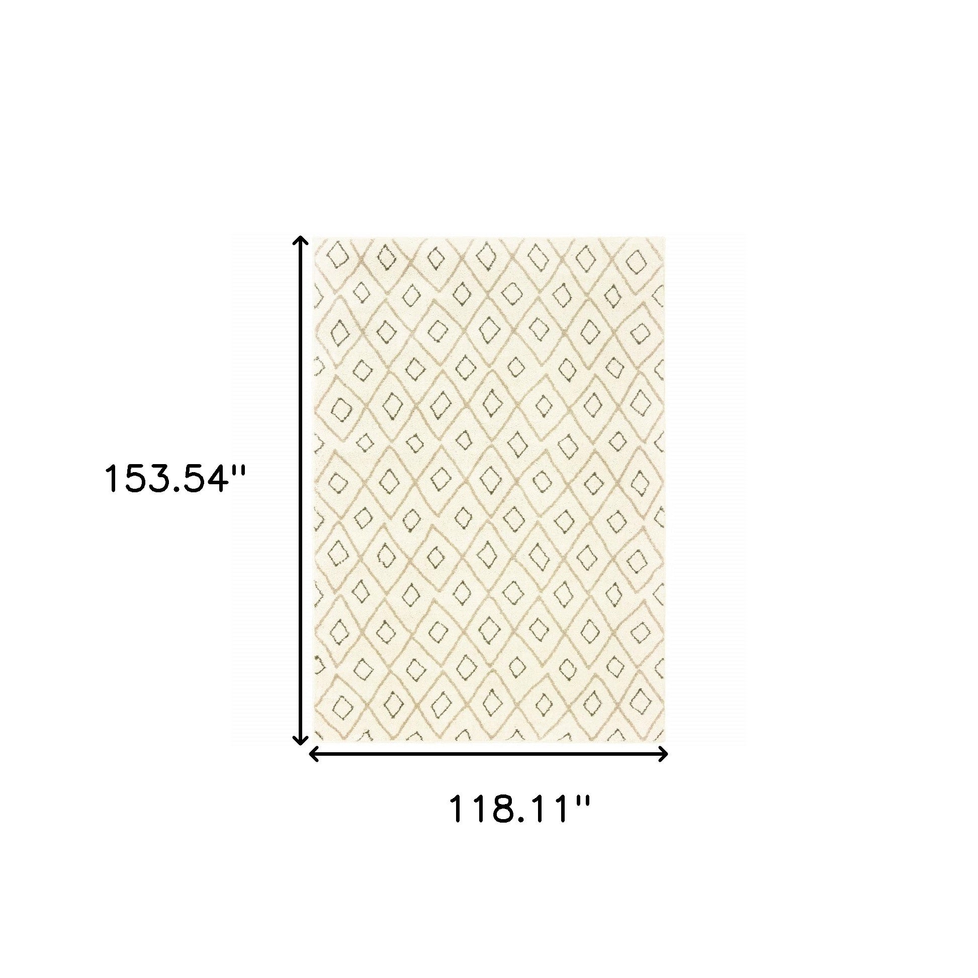 Stylish Sand Ash Grey & Ivory Geometric Stain-Resistant Area Rug Runner