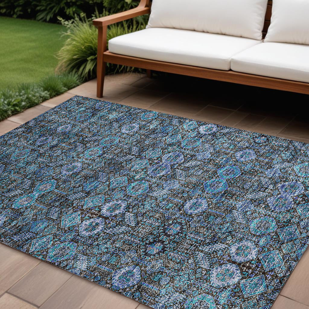 Stylish and Functional Floral Indoor-Outdoor Runner Rug with Stain Resistance, Non-Skid Feature and Beautiful Design for Any Living Space