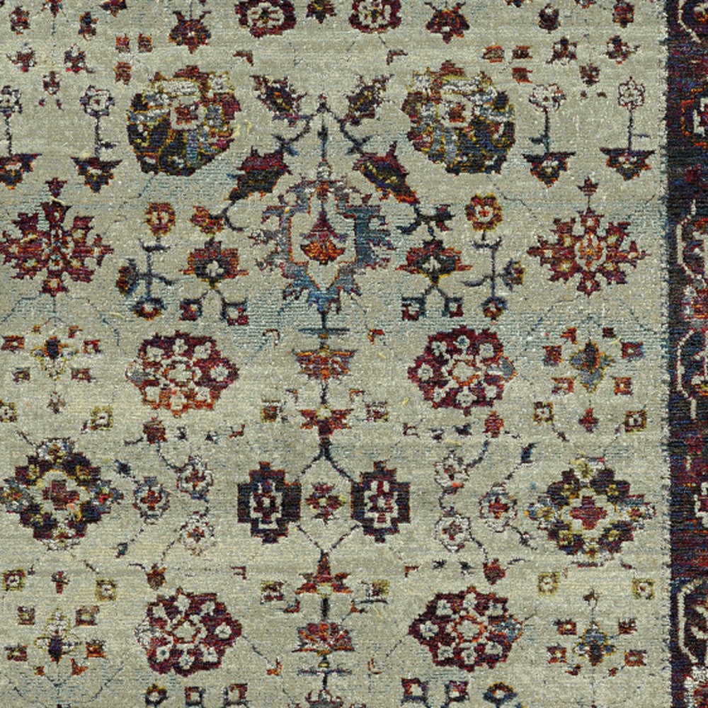 Stain-Resistant Elegant Red and Ivory Oriental Area Rug for Homes with Kids & Pets