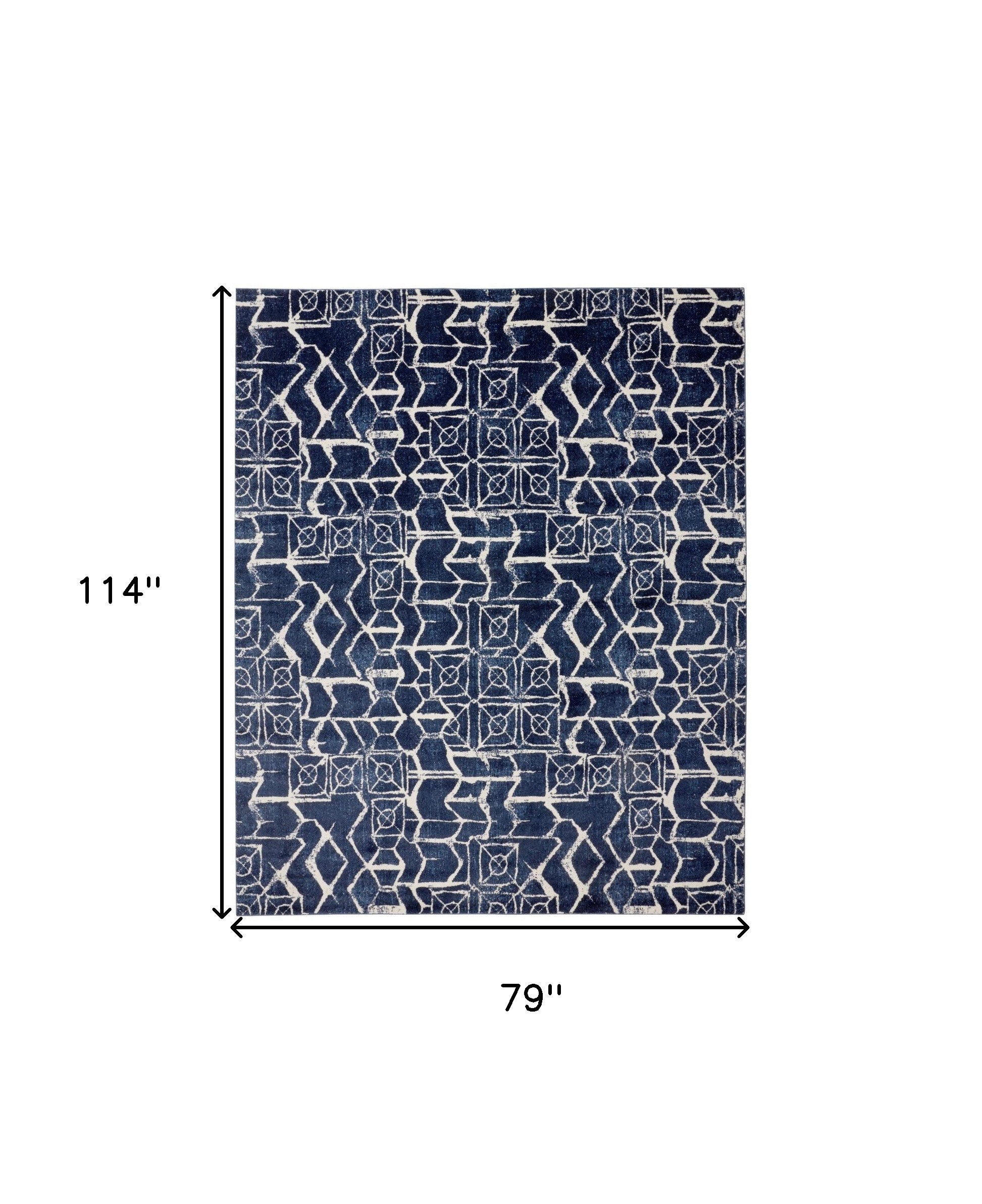 Stain-Resistant 5x8 Geometric Power Loom Area Rug - Stylish Decorative Accent for Kids' Rooms and Pet-Friendly Spaces