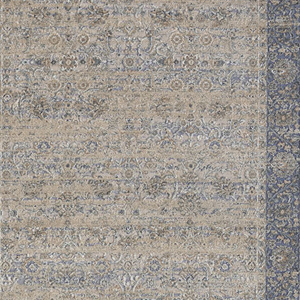 Exquisite Floral Area Runner Rug with Elegant Blue and Beige Design to Elevate Your Living Space in Style