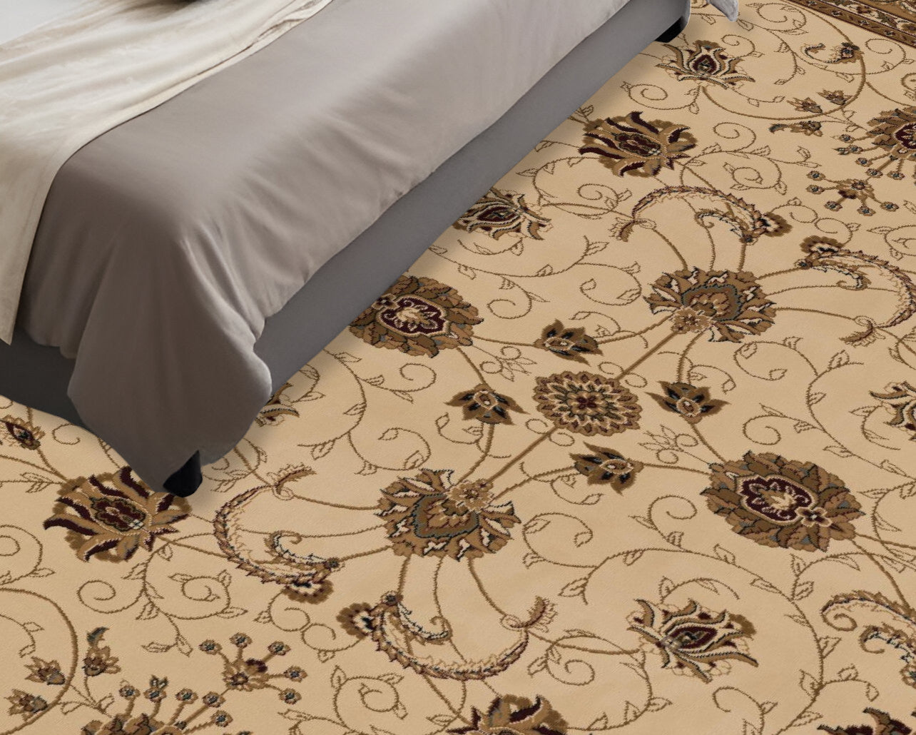 Soft-textured Beige and Ivory Oriental Runner Rug for a Warm and Cozy Home
