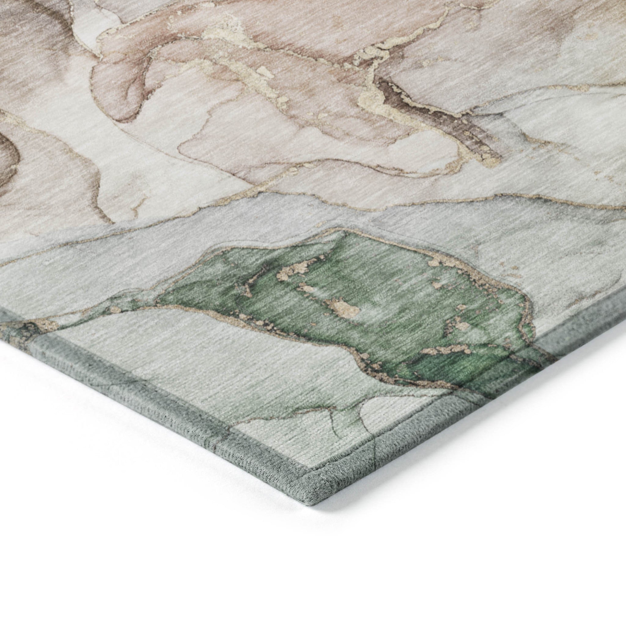 Stylish Blue Abstract Washable Non-Slip Outdoor Runner Rug for Any Space