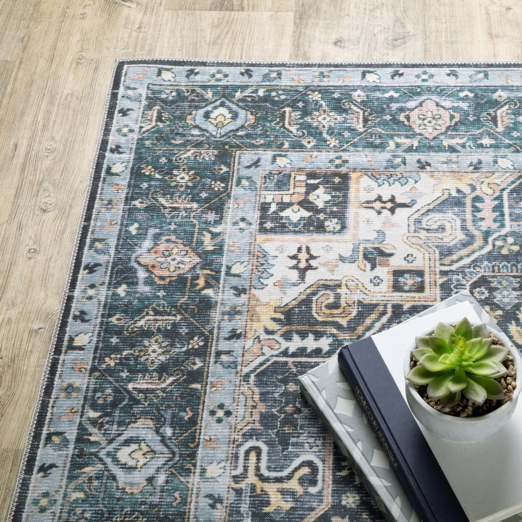 Stain-Resistant, Non-Skid Elegant Oriental Area Rug for Stylish Homes