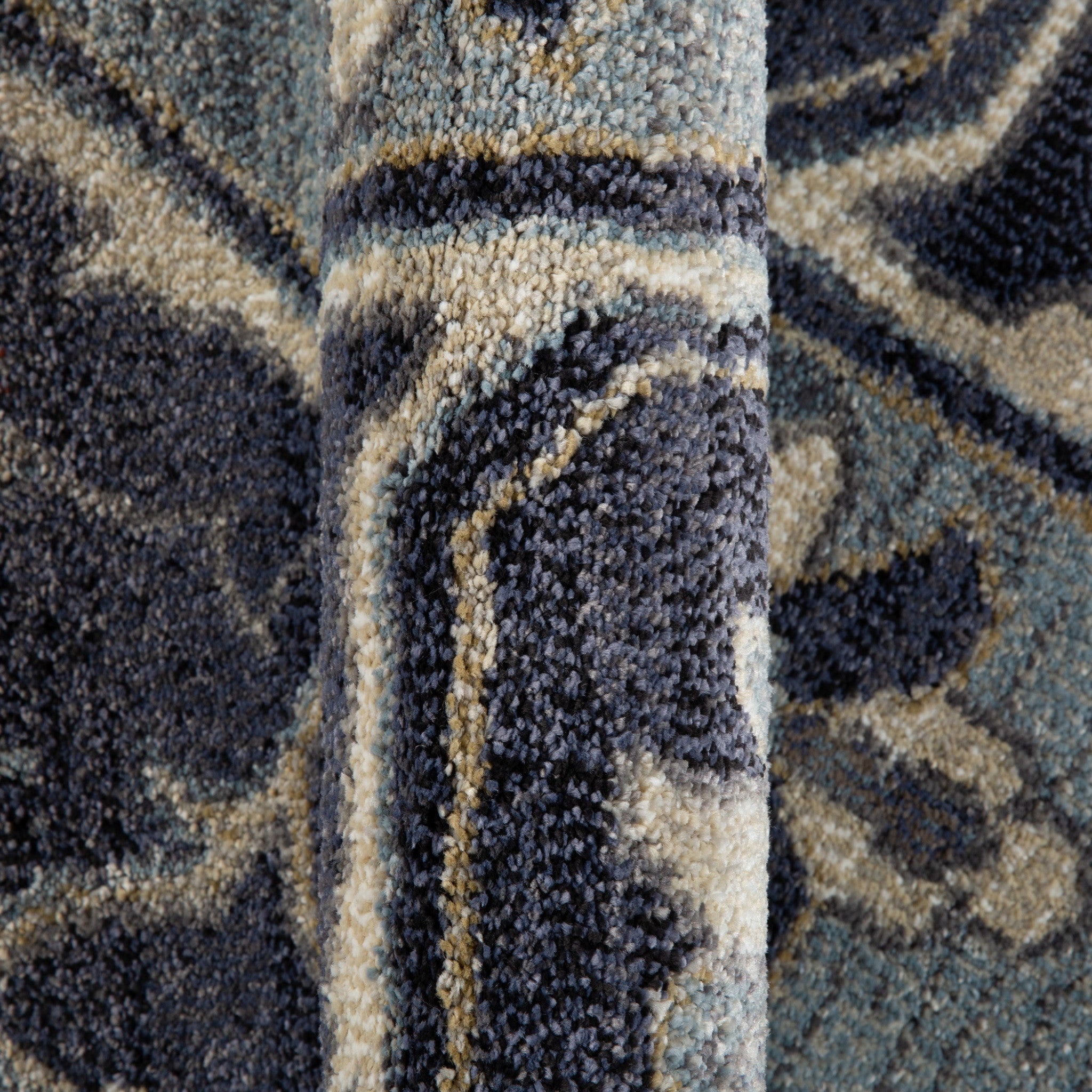 Stain-Resistant Elegant Floral Medallion Area Rug in Ivory, Gray, and Black for Home Decor