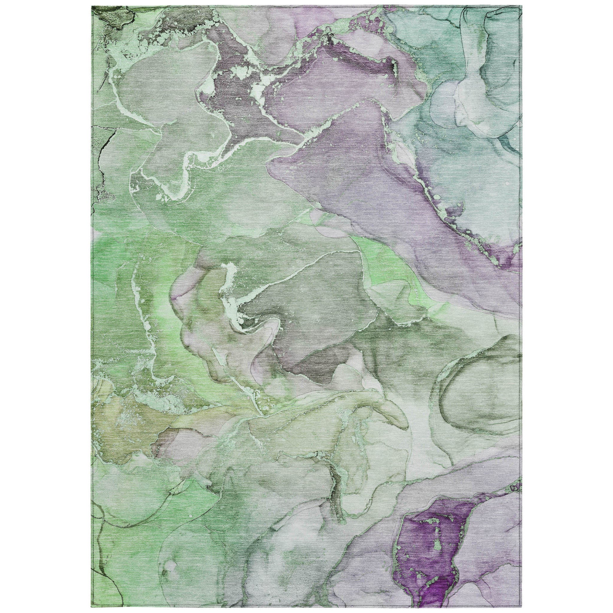 Stylish Blue Abstract Washable Non-Slip Outdoor Runner Rug for Any Space