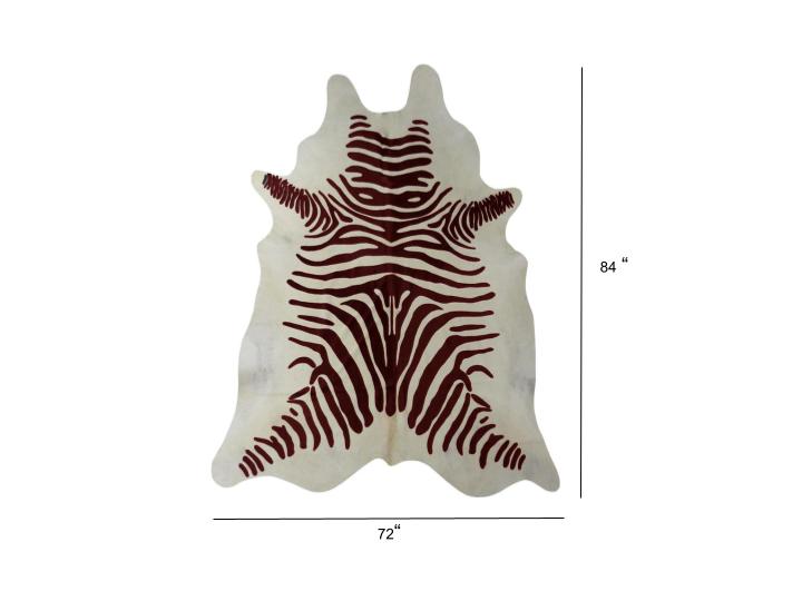 Exquisite Genuine Brazilian Cowhide Area Rug with Elegant Red Design for Enhancing Your Home's Aesthetic and Comfort
