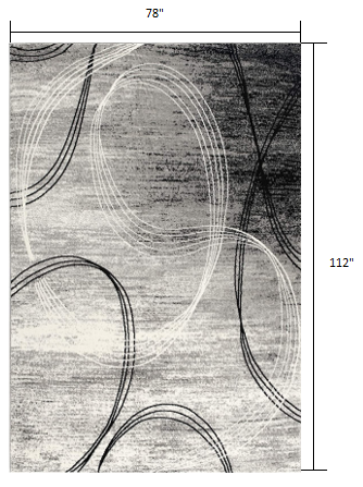 Exquisite Gray Abstract Power Loom Area Runner Rug - Infuse Your Space with Enduring Elegance and Timeless Style