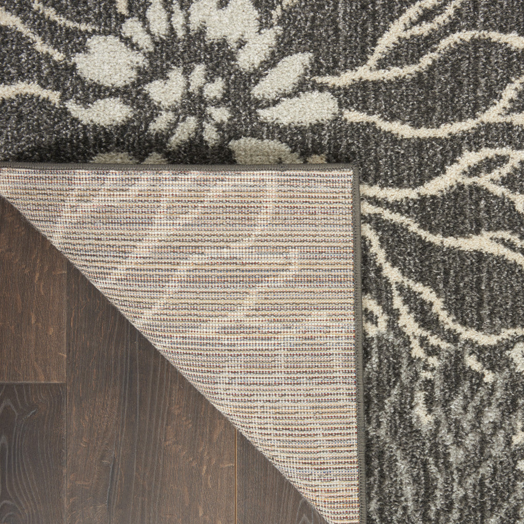 Exquisite Floral Power Loom Area Rug with Elegant Blue and Gray Design for Sophisticated Living Spaces