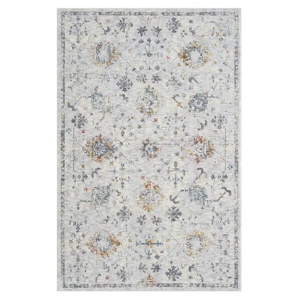 Elegant Ivory and Blue Floral Runner Rug for Stylish Walkways and Doorways