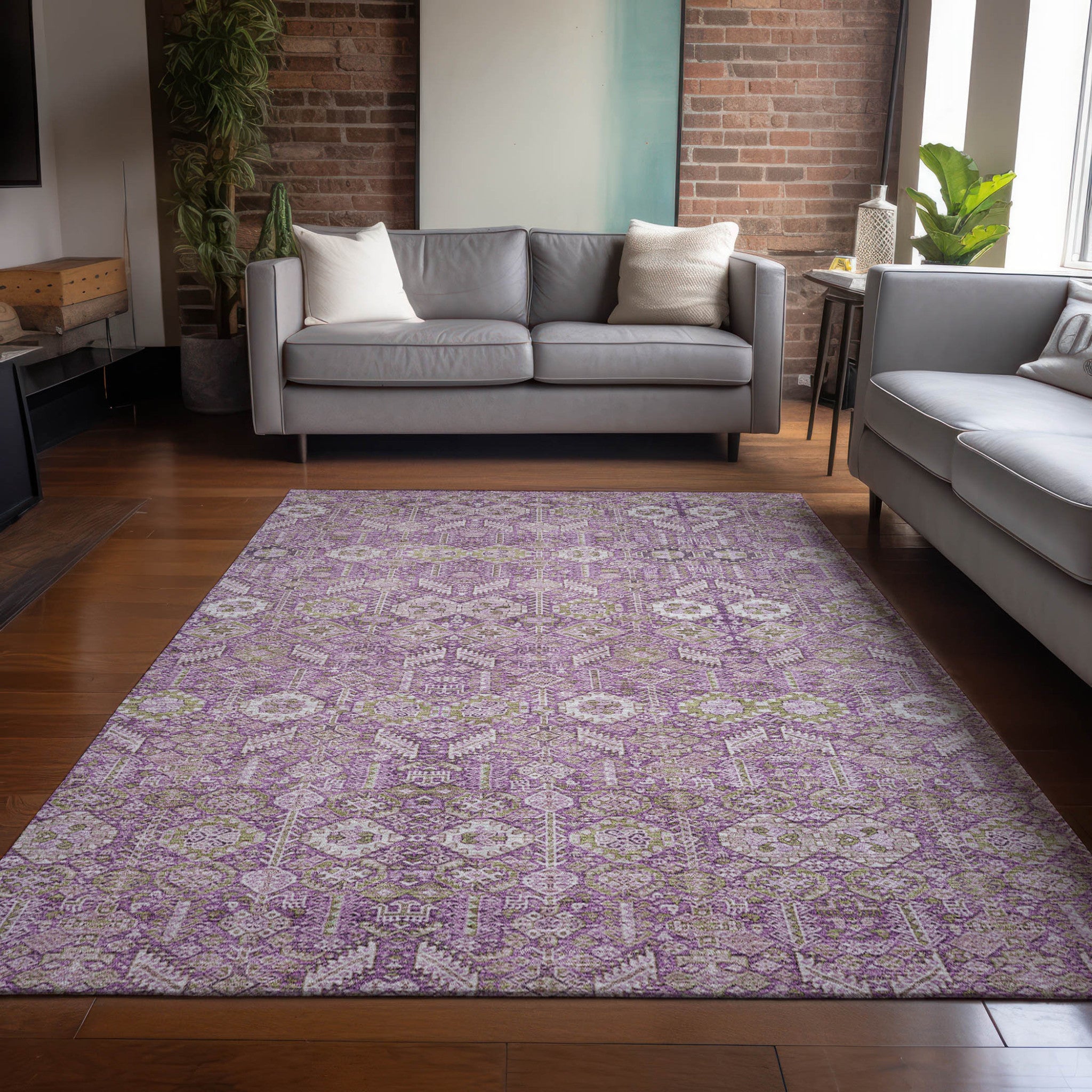 Stylish and Functional Floral Indoor-Outdoor Runner Rug with Stain Resistance, Non-Skid Feature and Beautiful Design for Any Living Space