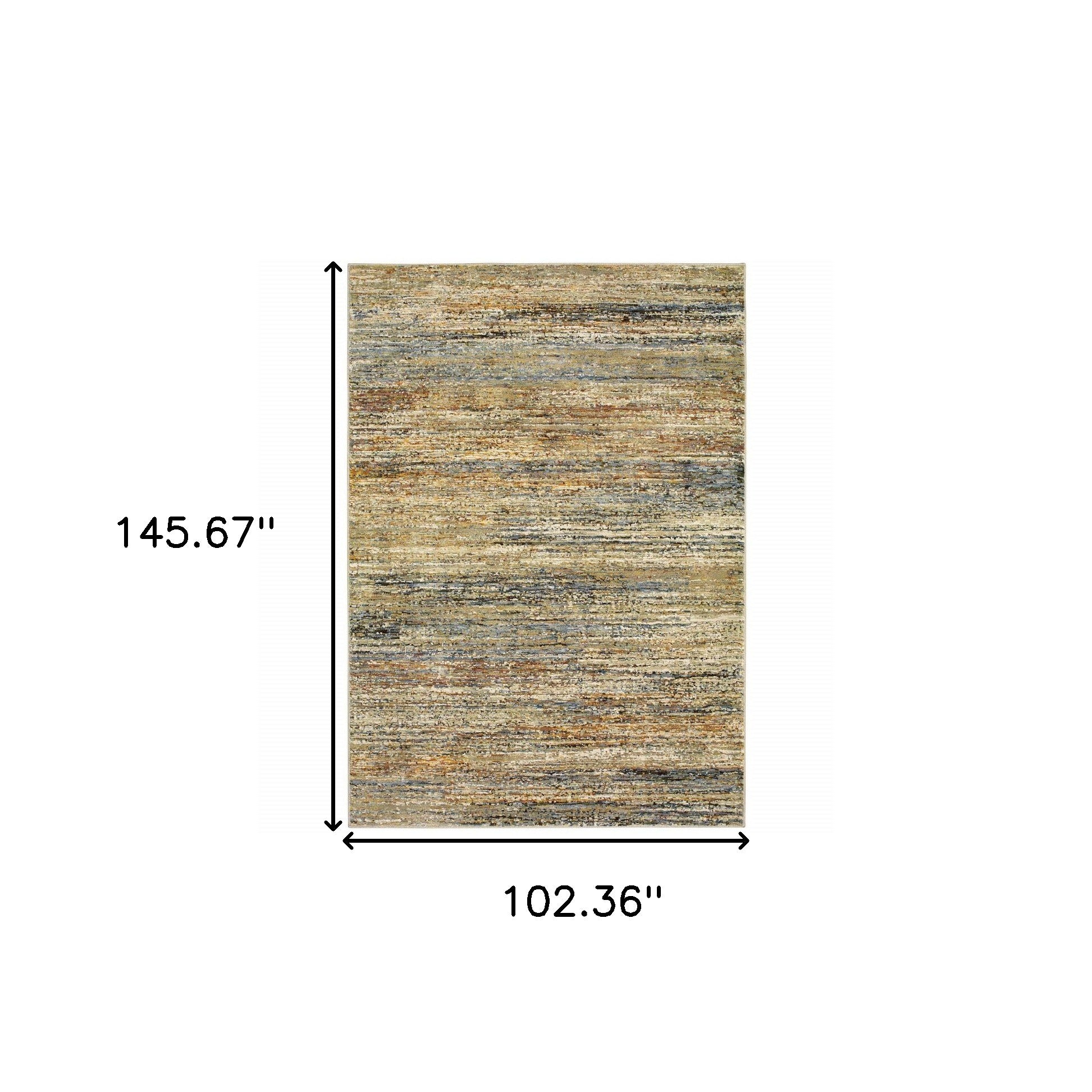 Exquisite Abstract Gold and Green Area Rug - Super Soft, Highly Durable, and Stain-Resistant for Contemporary Modern Home Interior Decor