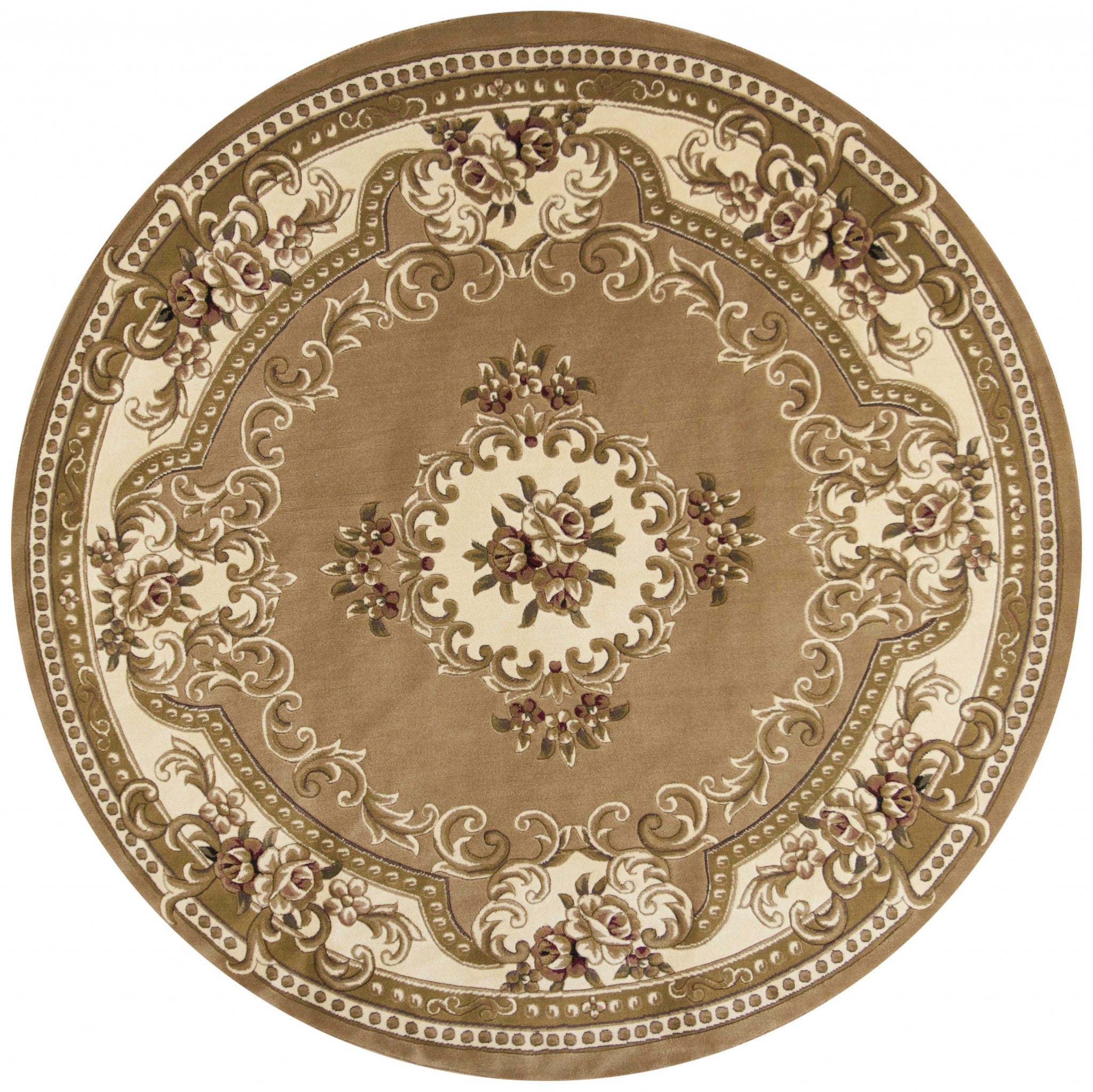 Stunning Aubusson Area Rug in Beige/Ivory - Enhance Your Home Decor