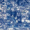 Exquisite Elegant Floral Dhurrie Area Rug with an Alluring Navy Blue - Gray Design for a Warm and Cozy Home Décor