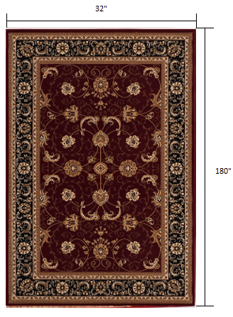 Stylish Red and Black Oriental Runner Rug for Warm and Inviting Home Decor