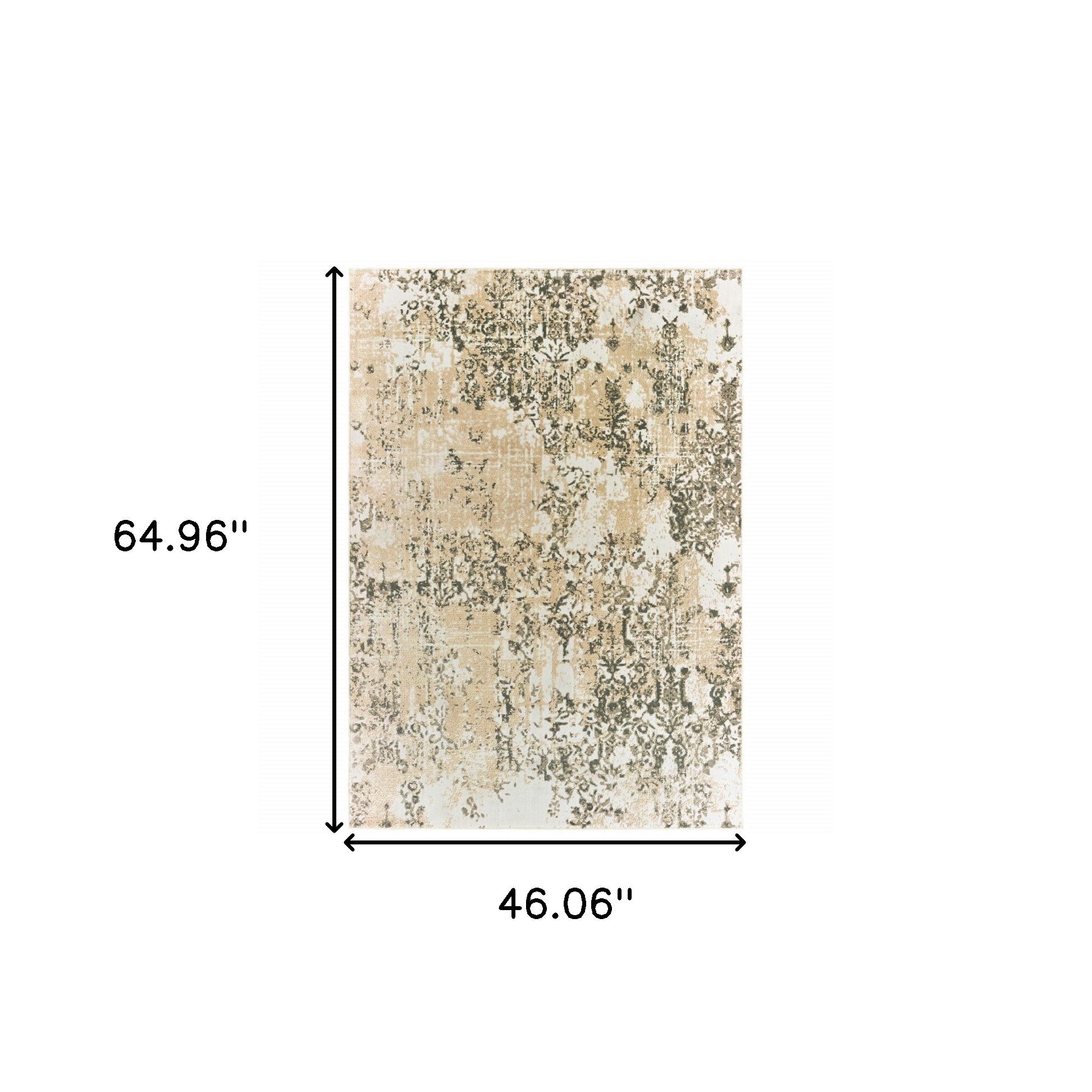 Stain-Resistant Grey and Gold Abstract Area Rug for Elegant Living Spaces