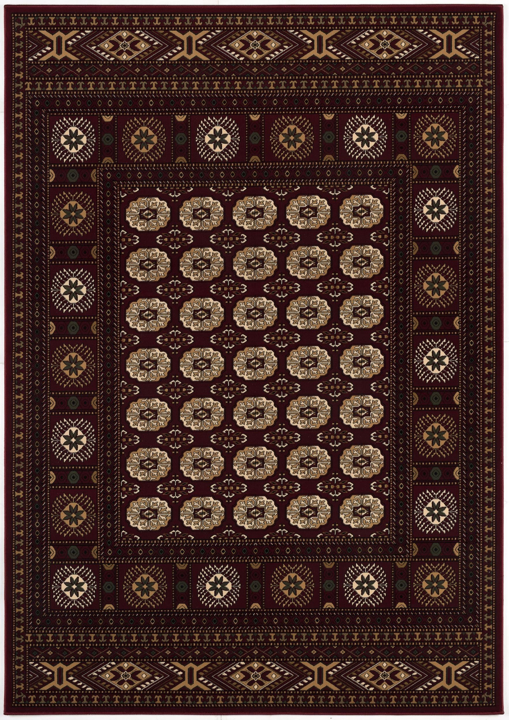 Stylish Red and Ivory Floral Medallion Power - Loomed Runner Rug for Home Décor