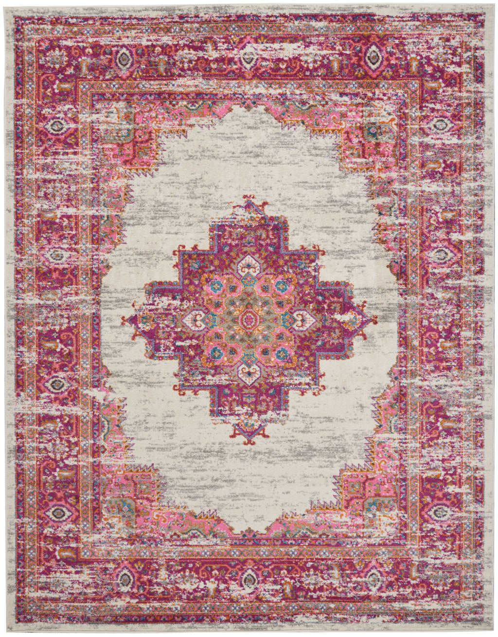 Luxurious Fuchsia Turkish Power Loom Runner Rug for a Cozy Home
