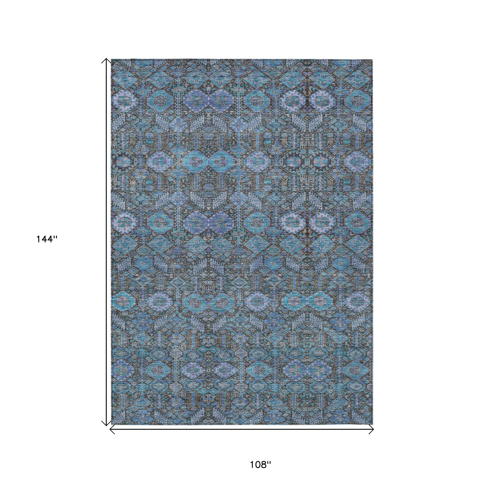 Stylish and Functional Floral Indoor-Outdoor Runner Rug with Stain Resistance, Non-Skid Feature and Beautiful Design for Any Living Space