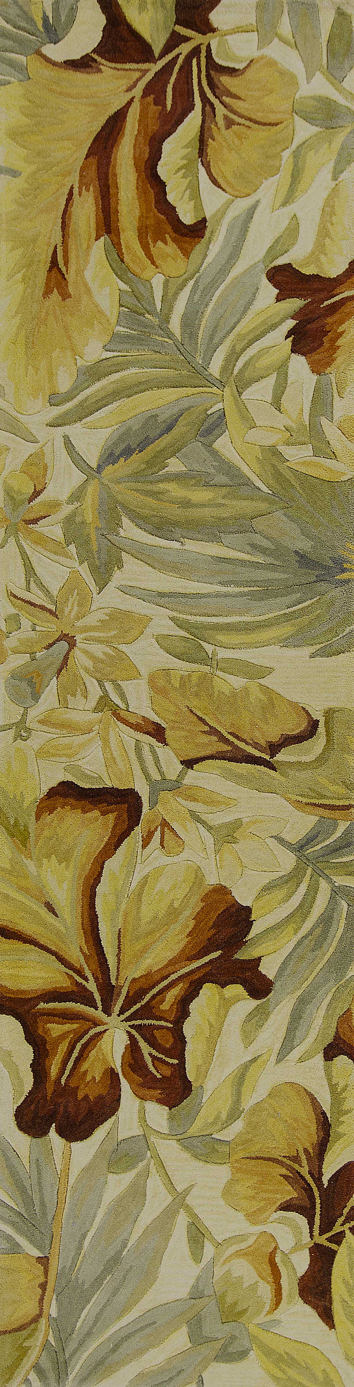 Exquisite Hand - Tufted Wool Floral Design Rug in Elegant Ivory Shade for Contemporary Modern Home Decor
