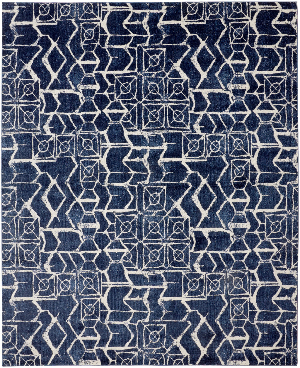 Stain-Resistant 5x8 Geometric Power Loom Area Rug - Stylish Decorative Accent for Kids' Rooms and Pet-Friendly Spaces