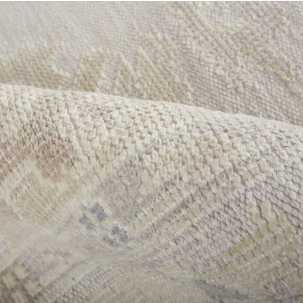 Elegant Stain - Resistant Hand - Knotted Floral Area Rug for Decorating Any Living Space with Warmth
