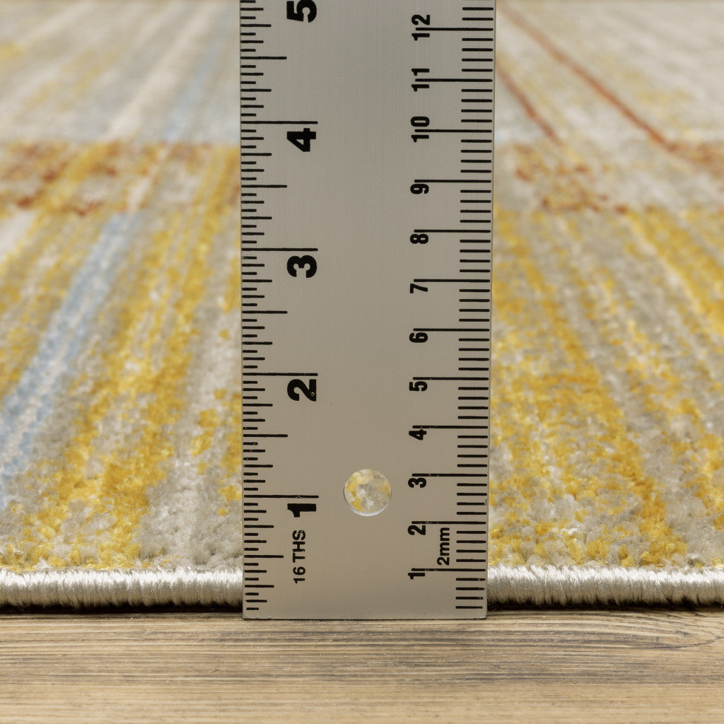 Stylish and Stain-Resistant Geometric Power Loom Runner Rug Ideal for Kid and Pet-Friendly Indoor Spaces