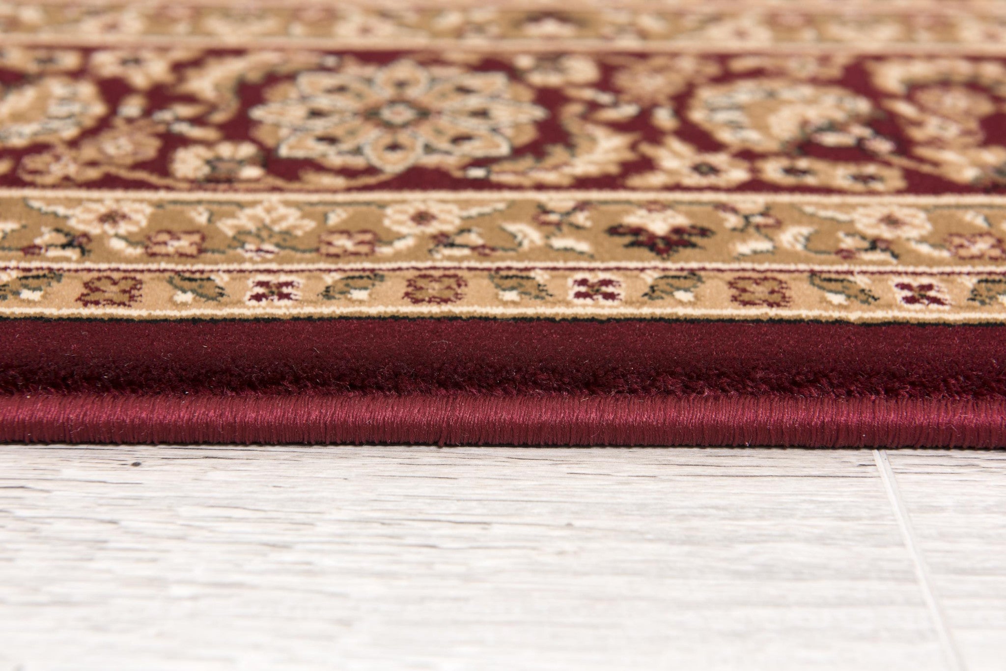 Stylish Red and Beige Oriental Power Loom Runner Rug for a Cozy Home