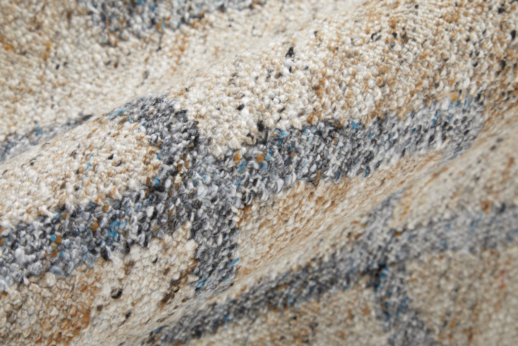 Stylish Geometric Hand-Woven Area Rug for Home Decor - Stain-Resistant with Fringed Tassels