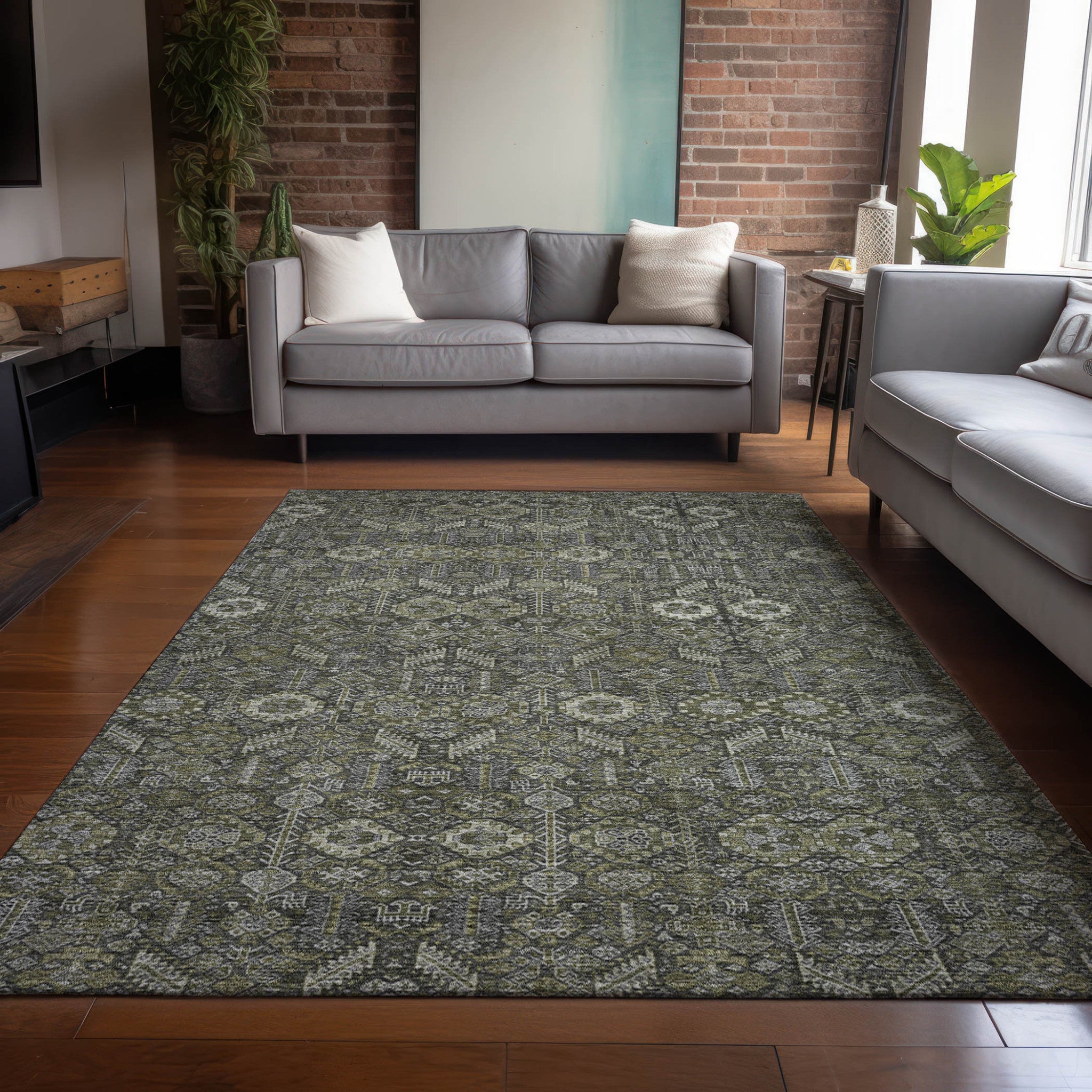 Stylish and Functional Floral Indoor-Outdoor Runner Rug with Stain Resistance, Non-Skid Feature and Beautiful Design for Any Living Space