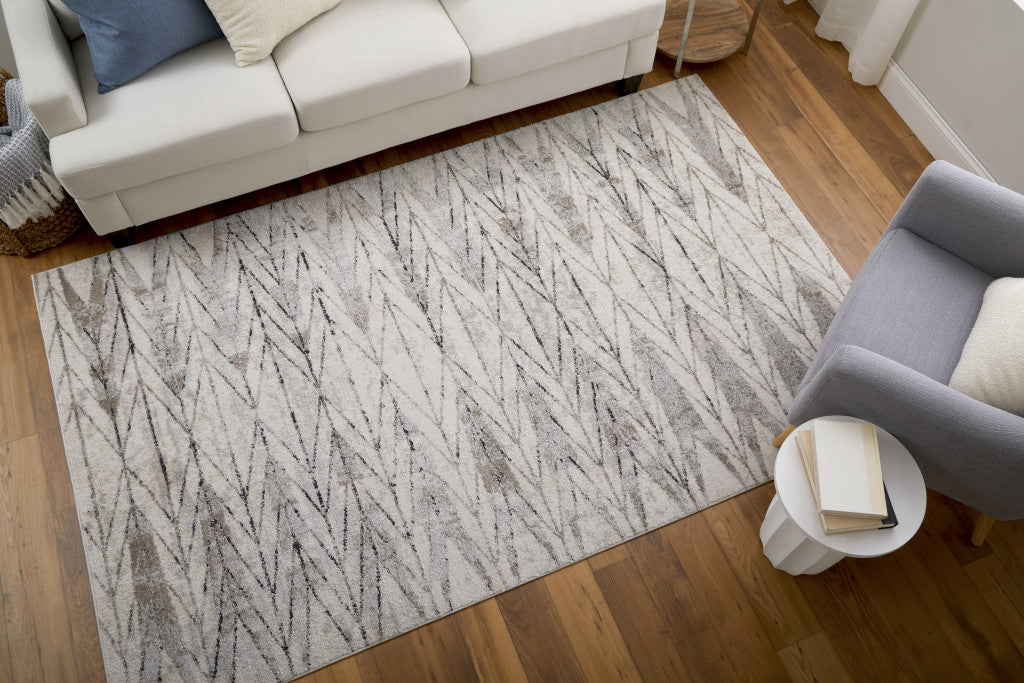 Stylish Geometric Power Loom Area Rug - A Stain-Resistant Decorative Accent Perfect for Kids' and Pets' Living Spaces