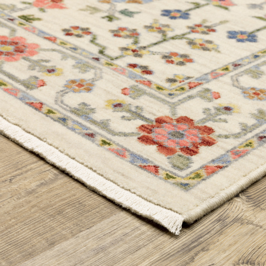 Stylish and Stain-Resistant Elegant Blue and Gray Oriental Power Loom Area Rug for Any Room Décor