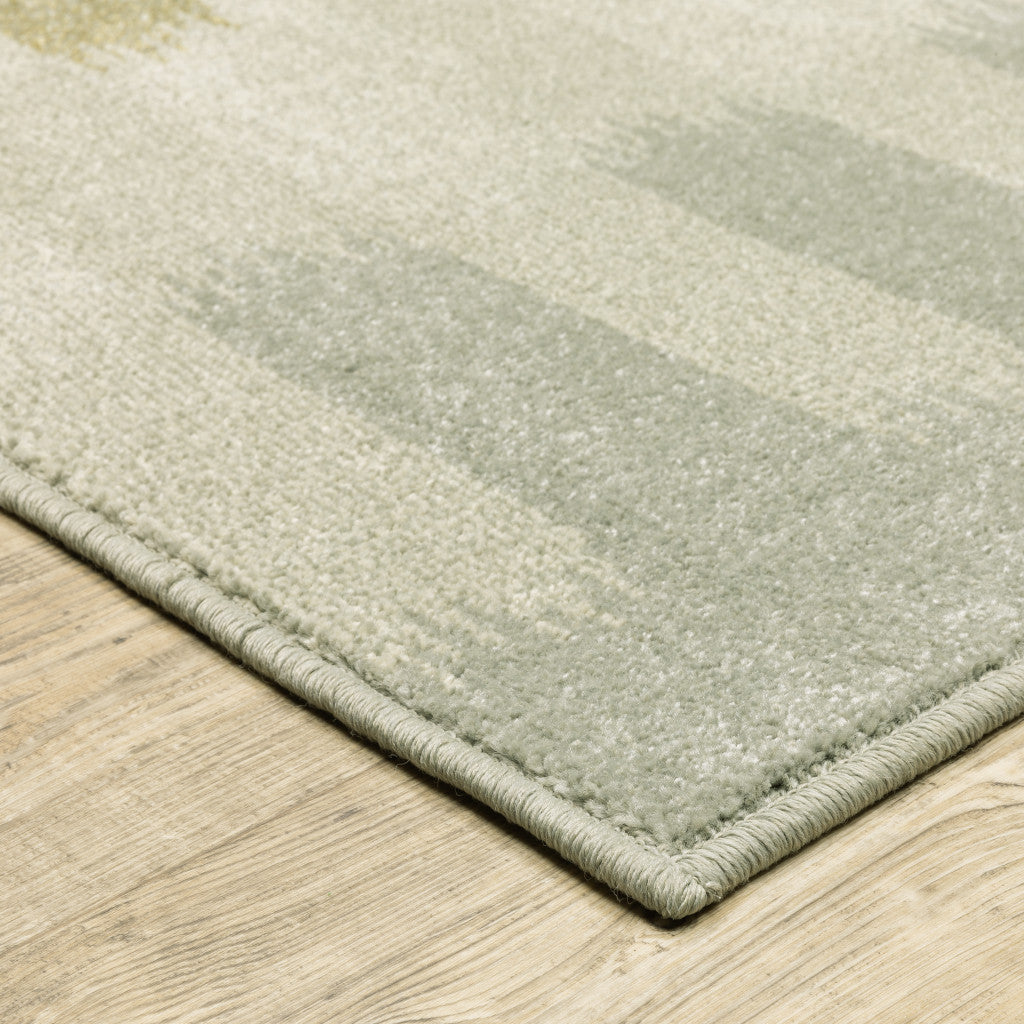 Stain-Resistant Geometric Area Rug in Beige, Grey, Gold, and Green for Elegant and Stylish Living Spaces