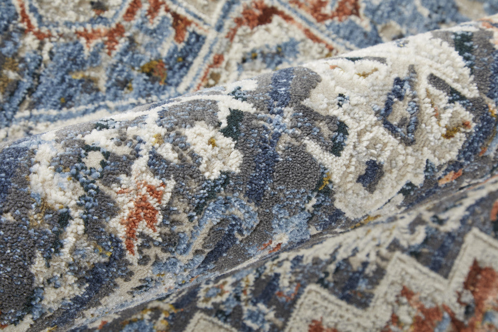 Stylish Ivory Oriental Area Rug with Fringe for Cozy Home Decor