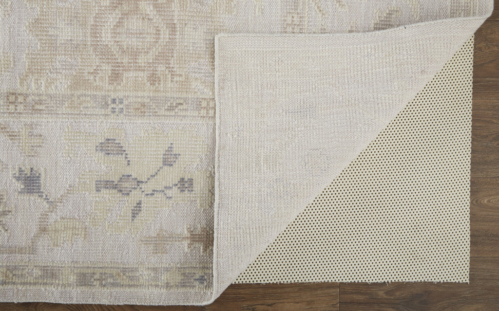 Elegant Stain - Resistant Hand - Knotted Floral Area Rug for Decorating Any Living Space with Warmth