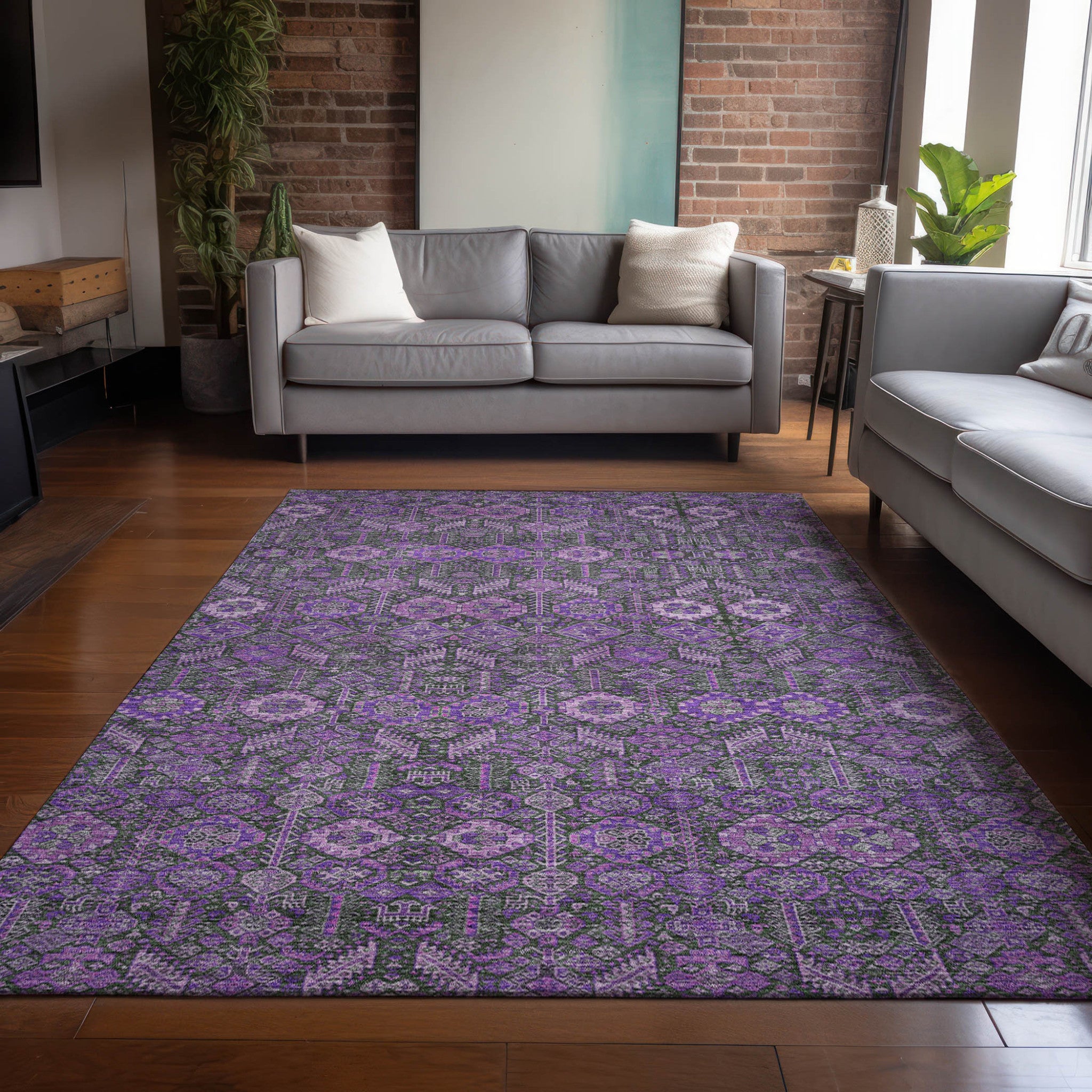 Stylish and Functional Floral Indoor-Outdoor Runner Rug with Stain Resistance, Non-Skid Feature and Beautiful Design for Any Living Space