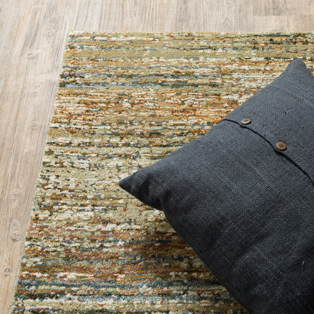 Exquisite Abstract Gold and Green Area Rug - Super Soft, Highly Durable, and Stain-Resistant for Contemporary Modern Home Interior Decor