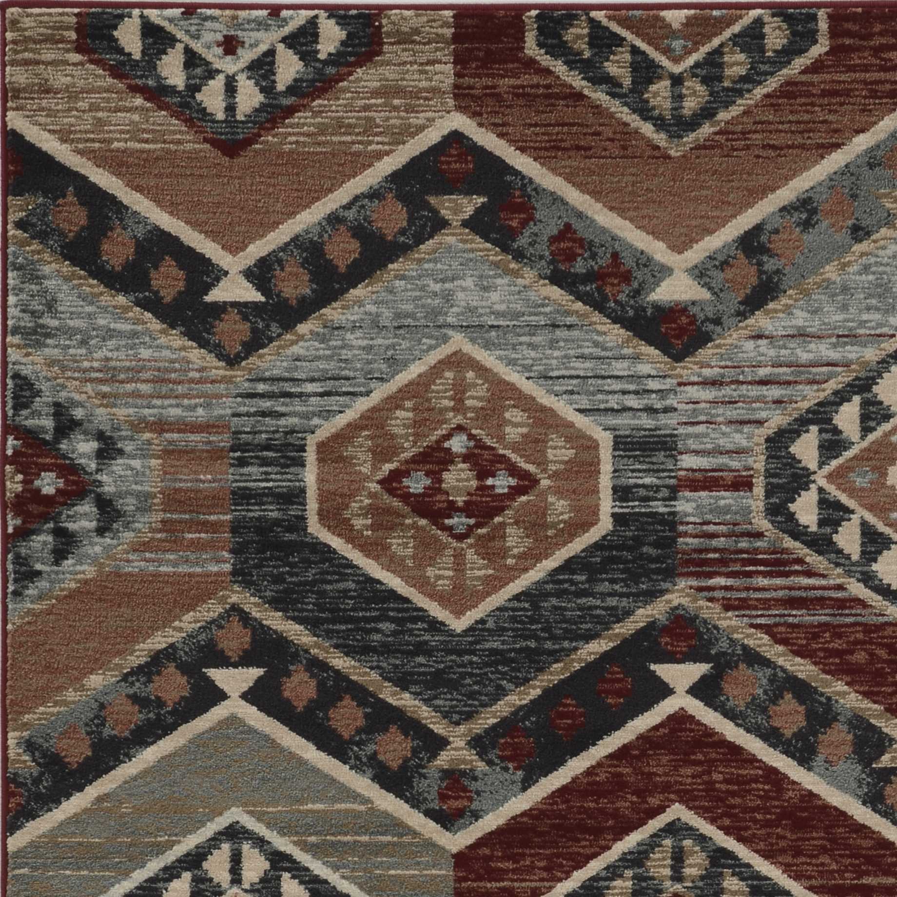 Exquisite Machine-Woven Red Round Area Rug with Durable Traditional Style for Creating Cozy Living Spaces