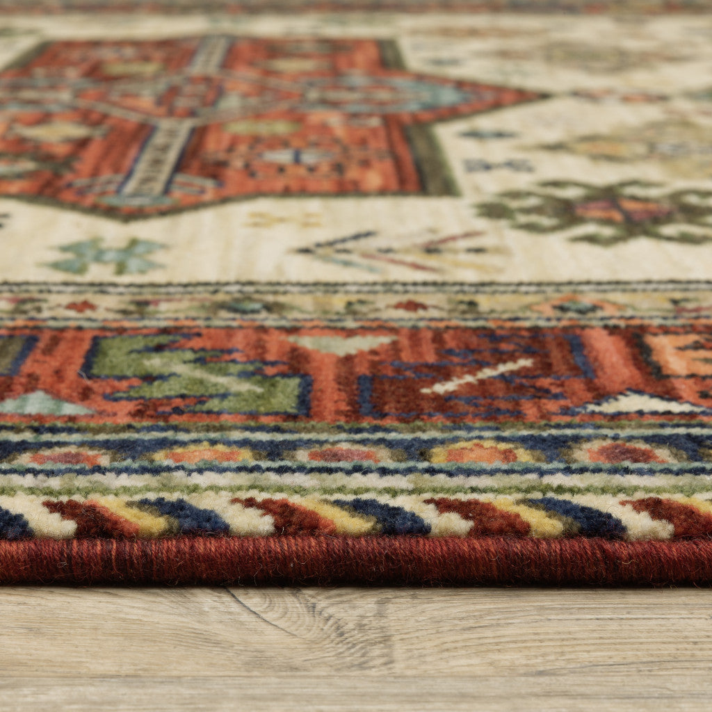 Stain-Resistant Elegant Oriental Area Rug with Fringe for Stylish Interiors