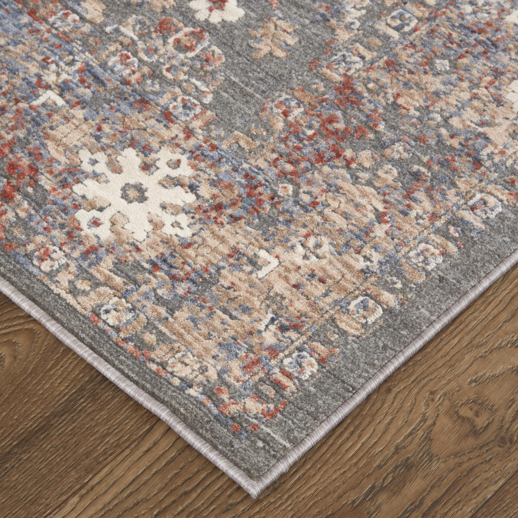 Exquisite Floral Power Loom Area Rug in Warm Taupe and Ivory Shades for Comfortable and Inviting Home Spaces