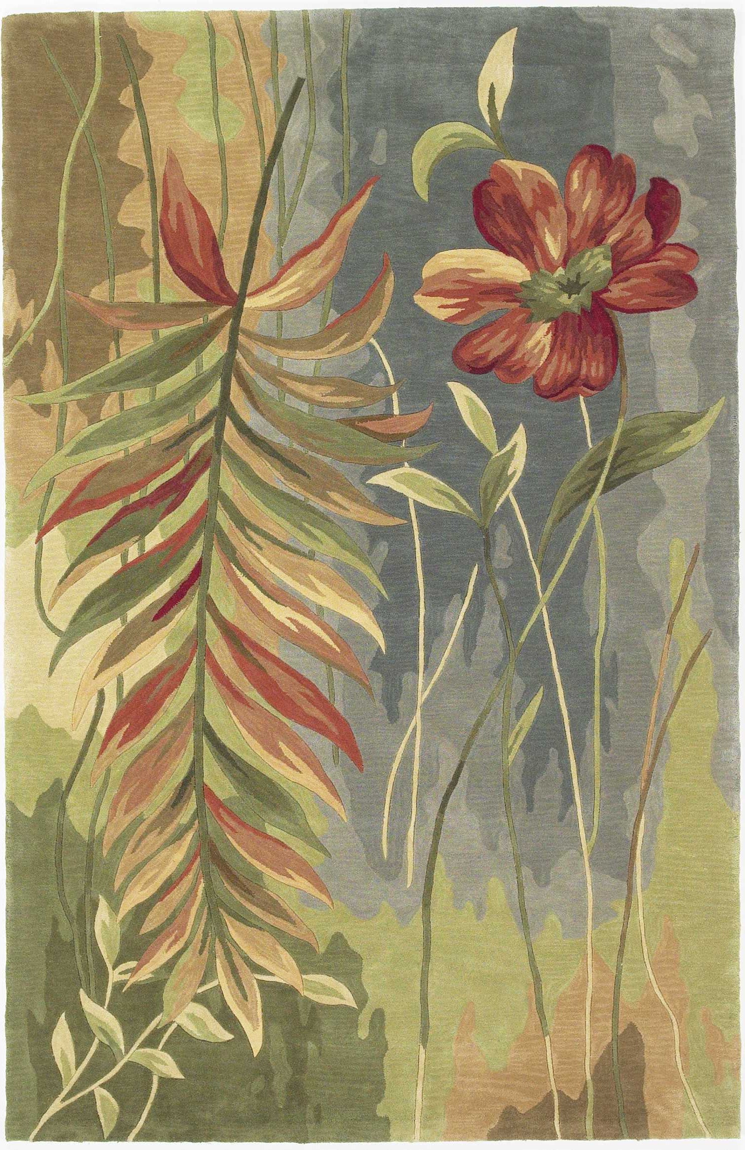 Hand-Tufted Wool Floral Area Rug in Multicolor for Modern Home Decor