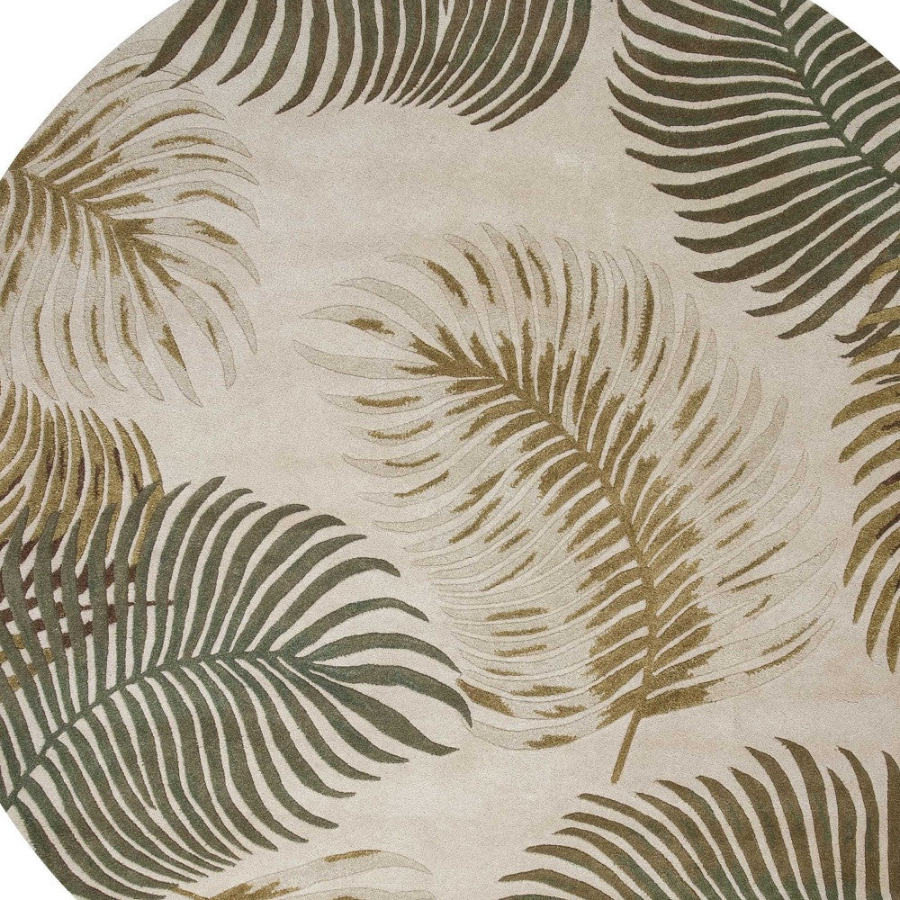 Exquisite Hand-Tufted Wool Area Rug Featuring a Natural Fern Pattern to Effortlessly Enhance Your Home Decor