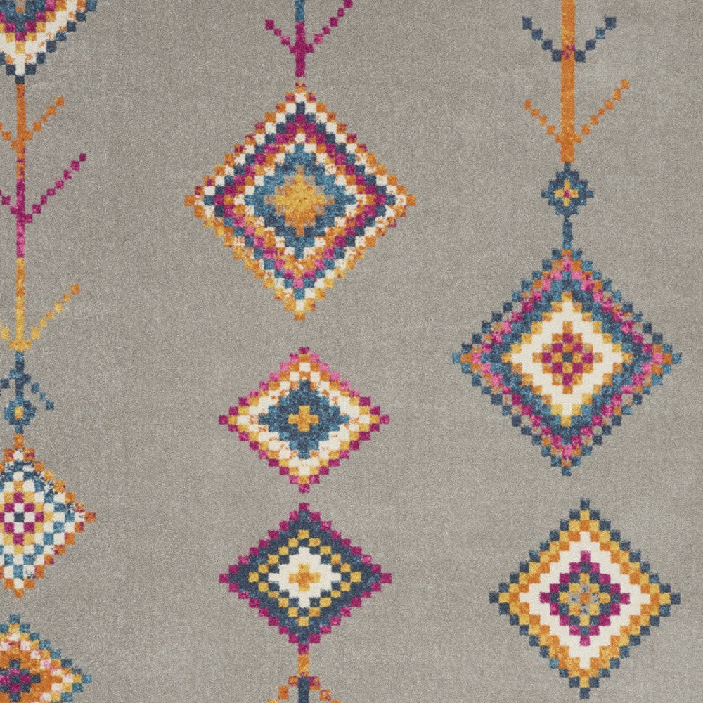 Stylish Gray Geometric Berber Area Rug for Elegant and Comfortable Home Decor