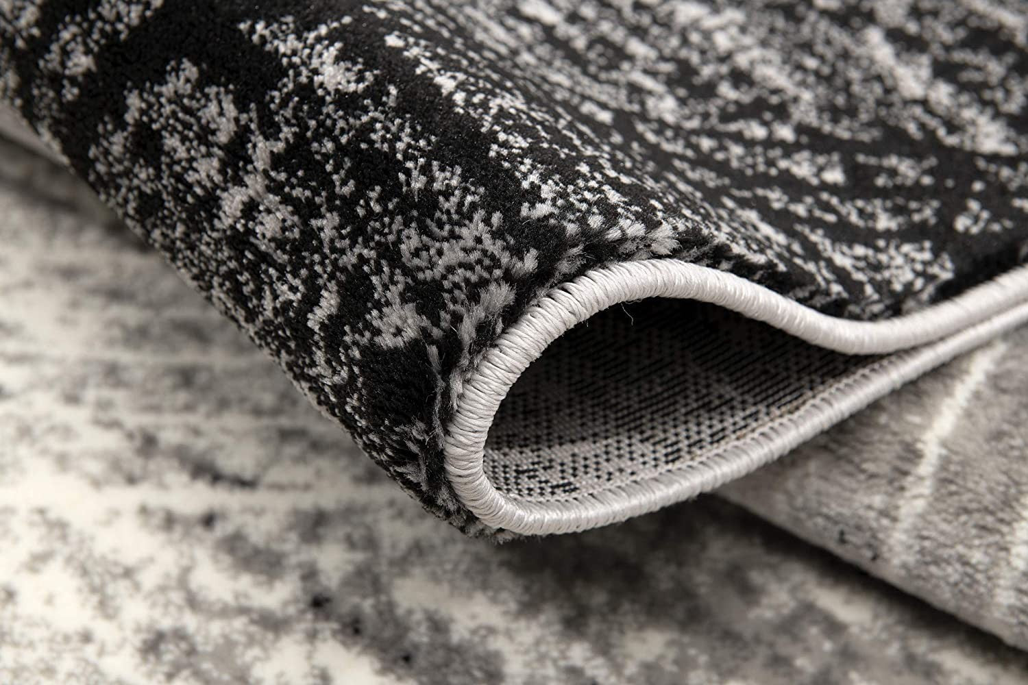 Exquisite Gray Abstract Power Loom Area Runner Rug - Infuse Your Space with Enduring Elegance and Timeless Style