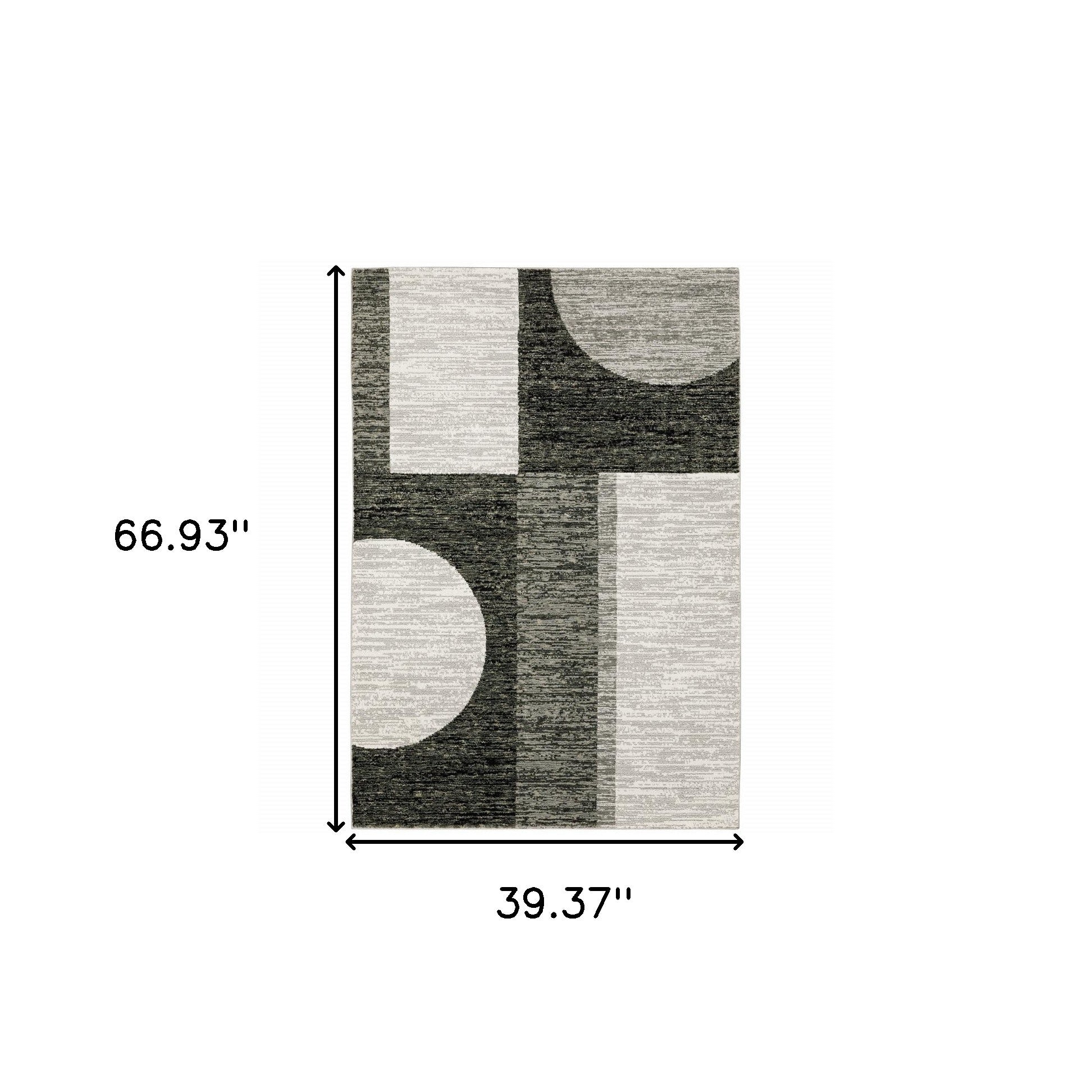 Soft Blue and Beige Geometric Area Rug - Stain Resistant for Family Homes